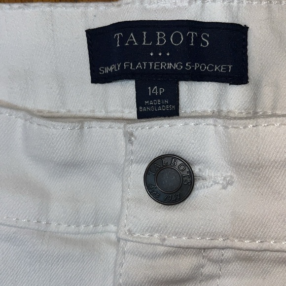 Talbots Simply Flattering Classic White Denim Jeans Size 14P - Picture 5 of 8